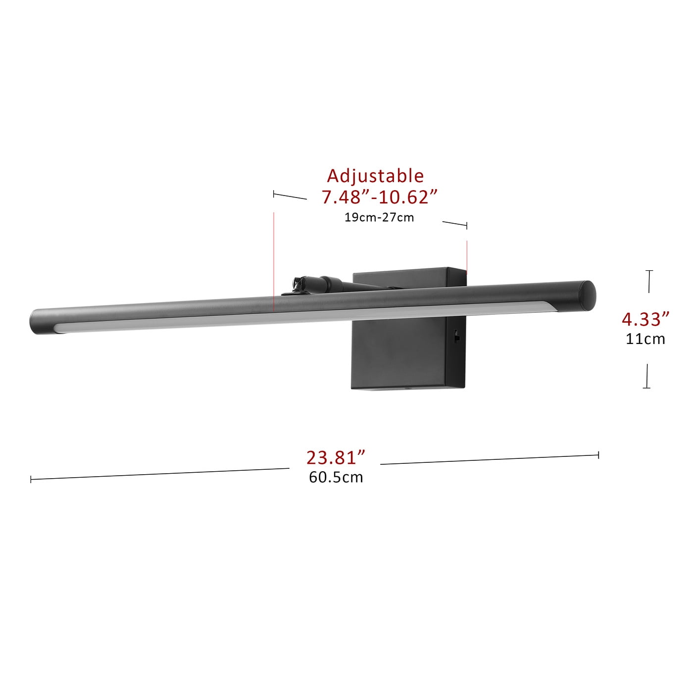 Modern LED Vanity Light Fixture Classic Bathroom Linear Wall Sconce Over the Mirror Black Industrial Vanity Lighting