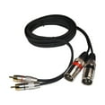 thumbnail image 2 of HQRP Dual XLR Male to Dual RCA Male Phono Plug Twin Lead / Audio Signal Patch Cable Cord + HQRP Coaster, 2 of 3