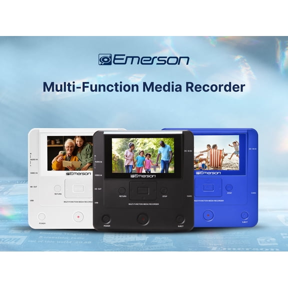 Emerson EMT-1200 Multi Function Media Recorder with LCD Screen, Black