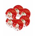 thumbnail image 7 of 13 Inch Round Placemats Set of 6, Red Santa Christmas Non Slip Heat Insulation PP Table Mats, Xmas Snowflake Washable Place Mats for Kitchen Dining Party Table Decor, 7 of 7