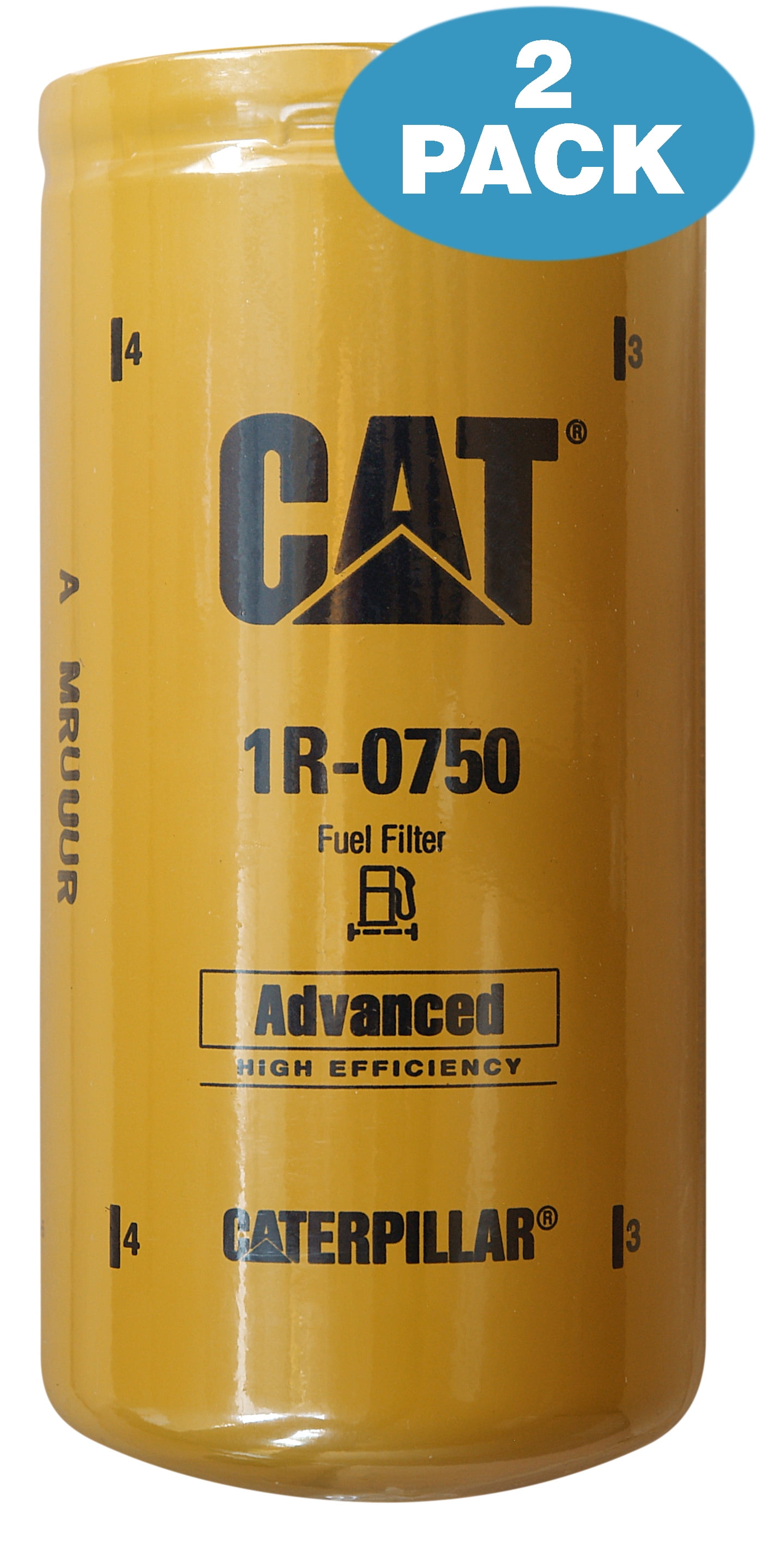 2 Pack Caterpillar 1R0750 Advanced High Efficiency Fuel Filters