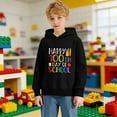 thumbnail image 4 of XAOFW Children's Hoodies Sweatshirts 100 Days Of School Print Fashionable Hoodie Casual Loose Fit Pullover Long Sleeve Hooded Sweatshirt Soft Breathable Holiday Vacation Top, 4 of 7
