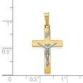 thumbnail image 2 of 14k Yellow Gold Polished Inri Crucifix Religious Faith Cross Pendant Necklace 27x14mm Wide Pendant for Women, 2 of 2