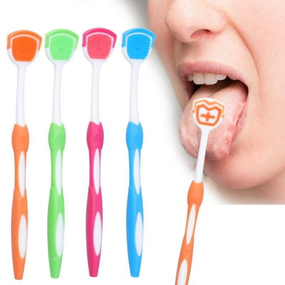 Godom Tongue Cleaner Brush, Tongue Scraper 4Pcs Lightweight For Adult Kids For Oral Care For Home Travel