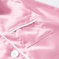 thumbnail image 6 of Fgnfyis Family Christmas Pajamas Matching Sets Solid Satin Long Sleeve Button Down Two Piece Pajamas Set Tops Pants Soft Sleepwear Nightwear, 6 of 8