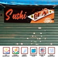 thumbnail image 3 of Sushi Large Banners and Signs for Outdoor by DreamController-Polyester Banner with 4 Holes for Easy Hang Indoor & Outdoor| 4x1 Feet HD Banner to Promote Food & Beverages | Made in USA, 3 of 6