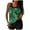 D-Green, variant on Two Piece Women's Tankini Swimsuits Blouson Swim Tank Top With Shorts Modest Bathing Suits B-Orange