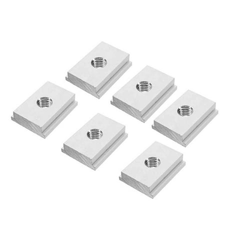 

T Nut 6Pcs M8 T- Sliding Nut Aluminum T Slot Nut for Woodworking Tool Slot Fastener