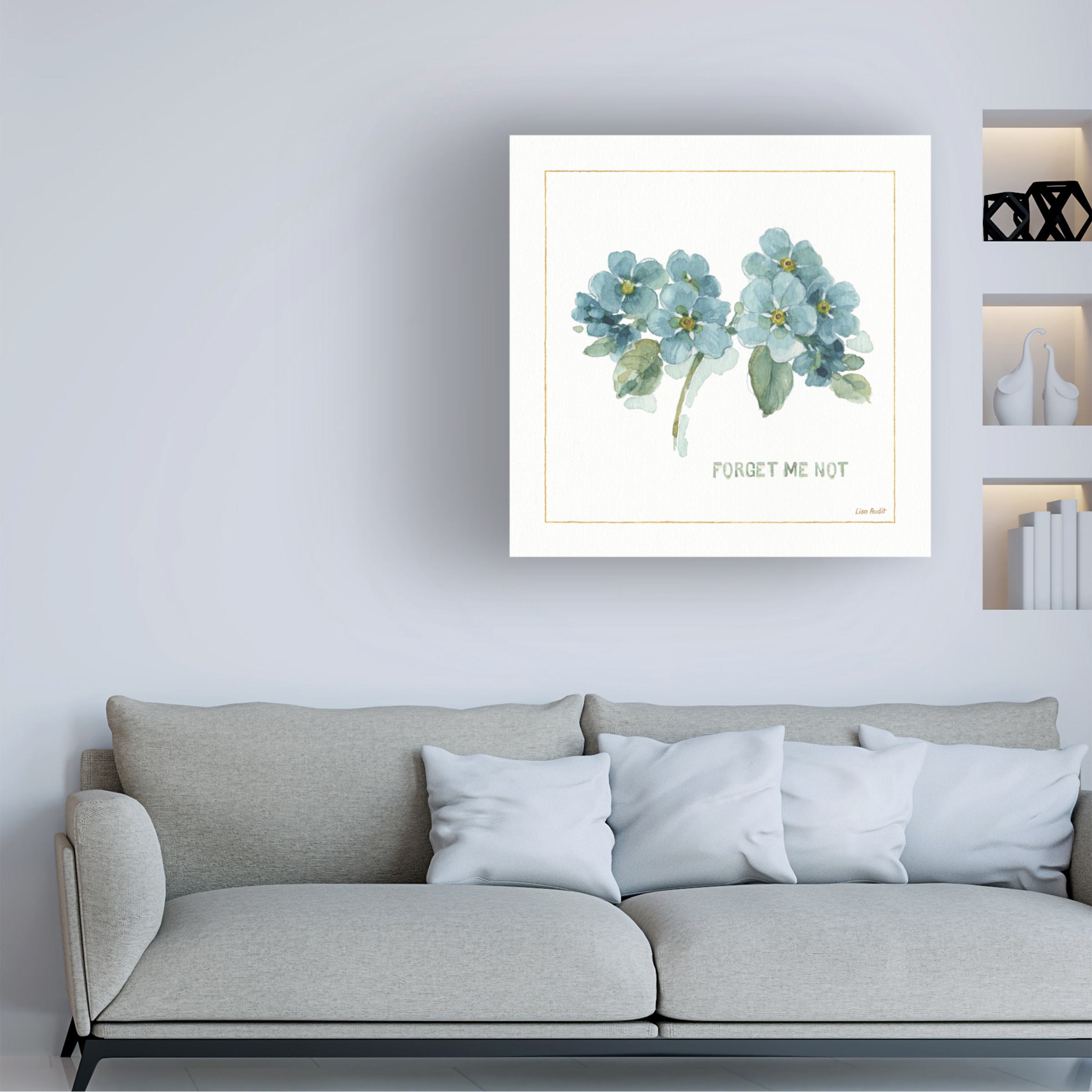 Trademark Fine Art "My Greenhouse Forget Me Not" Canvas Art by Lisa Audit