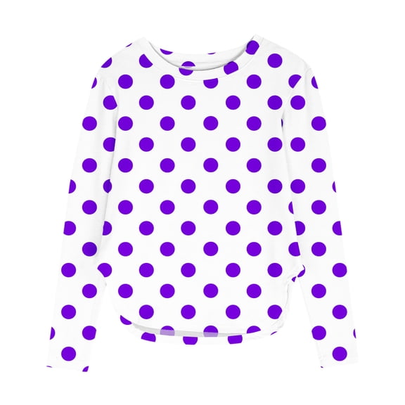 Maean Girl's Blouse Long Sleeve Polka Dots Casual Fashion Shirts Fall Loose Tunics Tshirt for Kids