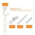 thumbnail image 3 of Uxcell Ceiling Hook Wall Mount 37x55mm with 1M Hanging Chain Extension Link White, 3 of 5