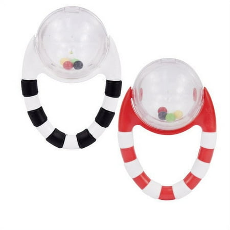 Sassy Flip Grip Rattles, 2pk