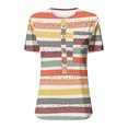 thumbnail image 4 of Mujer Verano Casual Manga Corta Camiseta Botón Cuello Redondo Jersey Blusa Tops OAVQHLG3B Store  lin121212, 4 of 5