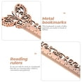 thumbnail image 3 of Metal Hollow Bookmark Small Metal Ruler Students Stationery Gift Sewing Ruler, 3 of 8