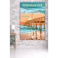 thumbnail image 2 of Myrtle Beach, South Carolina, Painterly, Springmaid Pier (36x54 Giclee Gallery Art Print, Vivid Textured Wall Decor), 2 of 3
