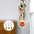 thumbnail image 5 of 3Pcs Lucky Cat Keychain Cartoon Animal Keyring Lucky Charm Key Chain Ornament Student Charm, 5 of 5