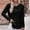 Black, variant on WREESH Womens Loose Crewneck Sweatshirt Fashion Round Neck Color Long Sleeve Blouse Olive Green