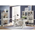 thumbnail image 2 of Bowery Hill Contemporary Alabaster Upholstered Swivel Chair With Casters, 2 of 9