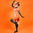 thumbnail image 2 of [Officially Licensed] Miraculous Rena Rouge Costume for Halloween Jumpsuit with Fox Tail-like Coattail, M, 2 of 11