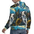 thumbnail image 6 of Uemuo Sunset Sunflower Dog Pattern Men's Hoodie - Casual Pullover Hoodie with Kangaroo Pocket, Stylish Hooded Sweatshirt for Everyday Wear-4X-Large, 6 of 7