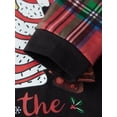 thumbnail image 3 of Christmas Family Pajamas Long Sleeve Tree Print Tops Plaid Pants, 3 of 9