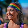 thumbnail image 3 of Suddora Rainbow Tapered Non-Slip Headband, 3 of 6