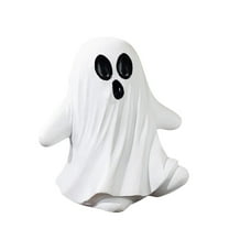 HCTSHG Halloween Ghost Figurine Cute Spooky Resin Ghost Statue,Ghost Halloween Decorations Indoor,Finger Ghost Ornaments,Gothic Resin Statue Porch and Gift Props Tabletop