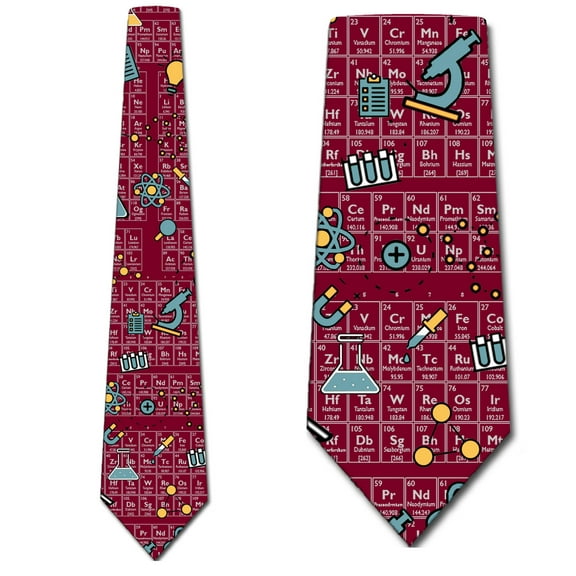 Science Ties Mens Periodic Table Chemistry Necktie by Three Rooker