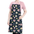 thumbnail image 5 of Pioneer Flower Floral Print Pattern Apron for Women and Men, Cotton Linen Waterproof with Pockets, Adjustable, 33x27 Inch for Kitchen, Gardening, BBQ, Salon, 5 of 6