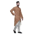 thumbnail image 2 of Atasi Cotton Slub Printed Fashion For Men Asymmetric Button Down Kurta For Men, 2 of 5