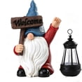 thumbnail image 2 of Ohmyroo Welcome Gnome Garden Statue with Solar LED Light, 2 of 7