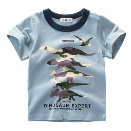 

Dr.Eam Little Boys Tees T-Shirts Short Shirts Sleeve Toddler Kids Clothes Years T For 17 Tee Baby Tops Dinosaur Camouflage Crewneck Boys Tops Fashion Tops Casual Soft Dailywear Blue 3 Y-4 Y