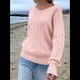 thumbnail image 4 of Suéteres Clásicos de Punto Cable para Mujer, Suaves, Informales, de Negocios y A , para Otoño. Rosa M, 4 of 8
