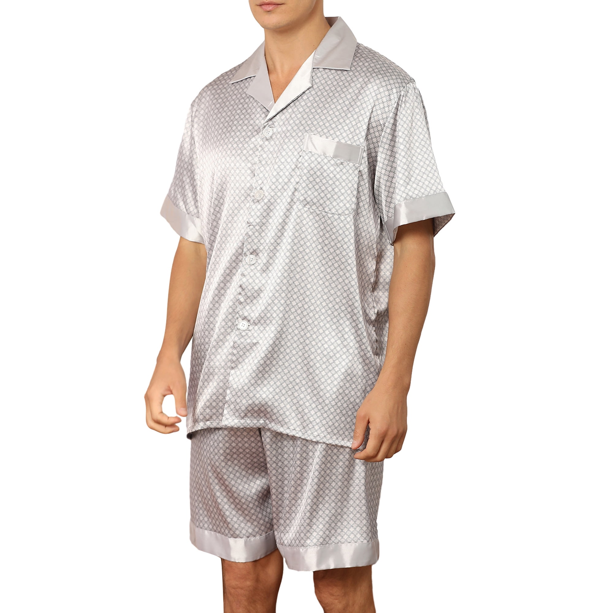 Mens satin pajama shorts sale