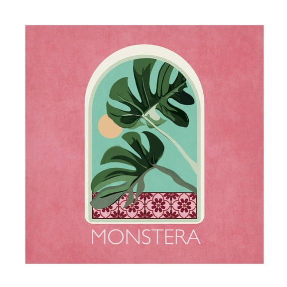 Trademark Fine Art Emel Tunaboylu Green Sets Monstera Canvas Wall Art