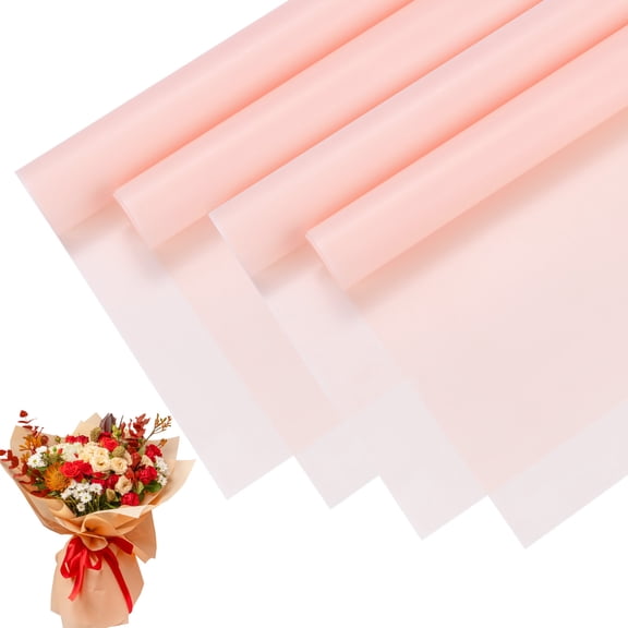 20pcs Flower Wrapping Paper Bouquet 23 Inch, Powder Pink