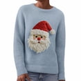 thumbnail image 3 of WZXFASHION Christmas Sweaters For Women Season Sweatshirt Graphic Print Long Sleeve Knit Pullover Tops Spring Savings Clearance designer pullover sweater, 3 of 6