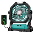 thumbnail image 1 of Ventilador de camping ROSHOPI recargable de 20000 mAh con luz LED azul, 1 of 9