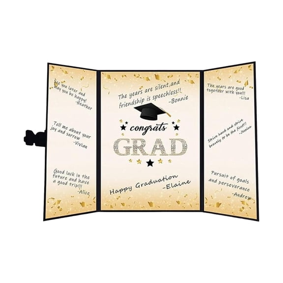 Tachiuwa Graduation Guest Book Party Decoration Graduation Party Supplies Premium Graduating Gifts Grad Book for High School Black