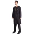 thumbnail image 3 of JHLZHS 70's Outfits for Men Shorts Men's Casual Middle Button Down Pocket Robe Trousers Two Piece Set Workout Clothes for Men Gym Big and Tall Mens Outfits 2 Piece Casual, 3 of 8