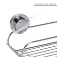 thumbnail image 3 of Bath Bliss 1 Shelf Basket Suction Cup Chrome Metal Shower Organizer, Silver Chrome, 3 of 6