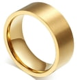 thumbnail image 2 of EOEMY 8mm Stainless Steel Brushed Band Men Women Wedding Ring Silver/Gold/Black Sz6-13, 2 of 7