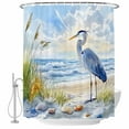 thumbnail image 2 of Coastal Birds Waterproof Fabric Shower Curtain,Blue Sky Heron Seabird Tropical Beach Waterproof Fabric Shower Curtain for Bathroom Curtains Bathtubs Hotel Shower Curtains with 12 Hooks Standard 60x72, 2 of 8