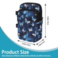 thumbnail image 7 of COEQINE Forearm Crutch Bag with Zipper Phone Pouch Blue Butterfly Galaxy Walking Cane Accesories, Zipper Pouch, Hands-Free, Organize Daily Essentials, for Seniors Men Women, 7 of 7