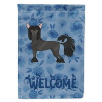 Carolines Treasures CK5977CHF Chinese Crested 1 Welcome Flag Canvas House Size Large multicolor