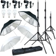 LINCO Photo Studio Lighting LED 2400 Lumens Umbrella Light Kit with Carrying Bag AM249