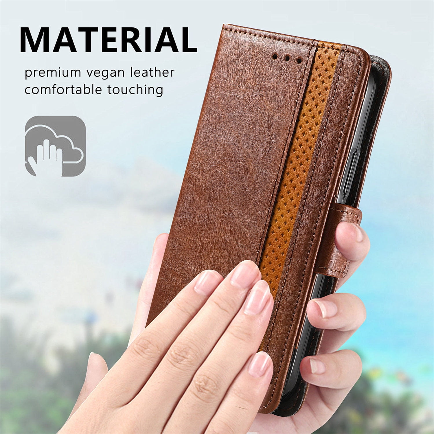 Leather Wallet Phone Case For Xiaomi Poco F6 Pro C55 C65 C50 F5 Pro M6 Pro Poco X5 Pro X4 M5 F4 F3 Quality Leather Phone Case With Card Holder Zipper
