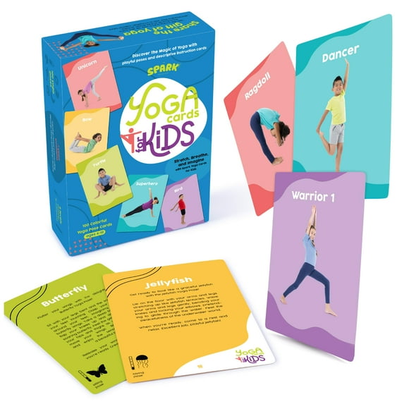 Tarjetas de yoga para niños 100 posturas de yoga con fotos de la vida real Posiciones de yoga aptas para niños para uso en el hogar y el gimnasio Actividades de yoga para principiantes: las posturas a