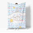 thumbnail image 3 of Cute Cinnamon Dog Kuromi My Melody Kitty Flannel Blanket, 3 of 5
