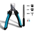 thumbnail image 3 of Cortaúñas para perros, cortadoras de uñas profesionales con cuchillas de acero inoxidable y muescas de seguridad para animales pequeños, lima de uñas gratis incluida (azul) Feliz Sencillez, 3 of 3